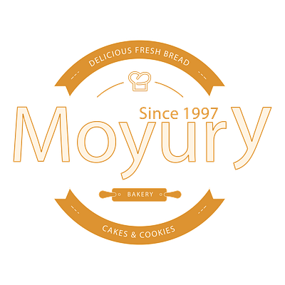 Moyury Bakery Logo and Fruit Bun packet design. branding design graphic design illustration logo vector