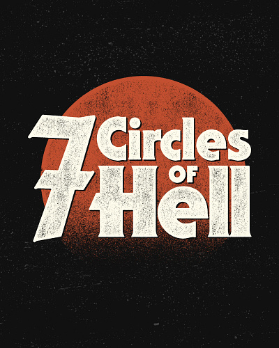 GCB · 7 Circles of Hell/Carolina Reaper beer food hell illustration peppers spicy type typography