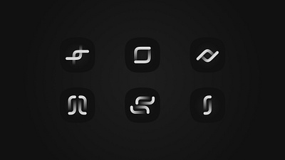 Gradient grey - Abstract icons - experiment | Pixel X black background design graphic design gradient icon grey icons icons ui