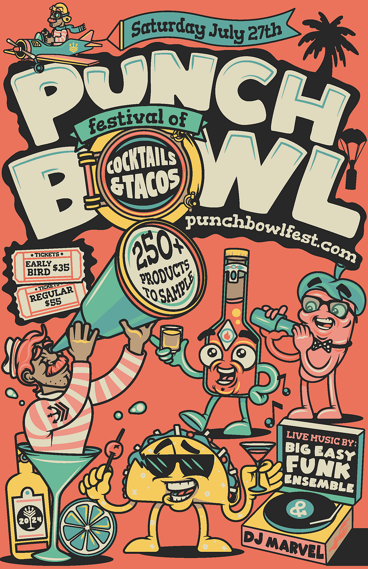 PUNCH BOWL - Festival Poster 2024 by Andrew McGuire on Dribbble