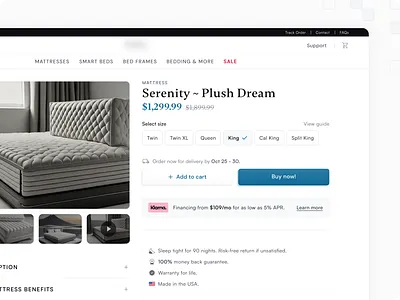Product details (E-commerce) 🧵 aesthetic button clean design details e commerce figma minimal product ui white