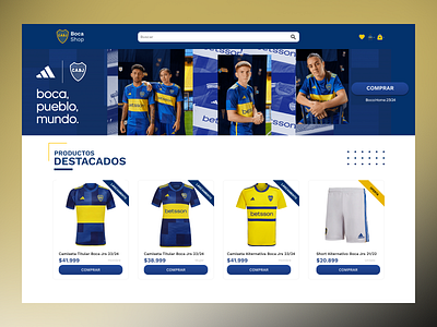 E-Commerce Boca Shop ⚽ 012 #DailyUI blue boca bocajuniors branding cabj commerce ecommerce electronic football graphic design shop soccer sport ui uidesign