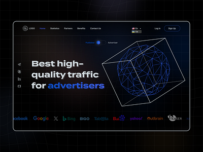 sketch network concept abstract advertising blue commercial concept dark design figma global network illustration landing landing page landingpage lines promotion sketch traffic ui uiux ux