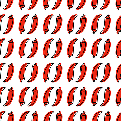 Chilli red hot pepper icon seamless pattern background chilli fabric food hot ornament pattern pepper seamless textile vegetable