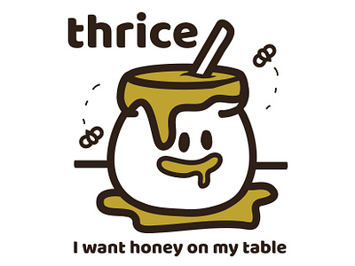 Thrice // Honey Pot band merch band tee cute emo honey illustration kids merch design music music tee pop punk shirt design t shirt design thrice vector