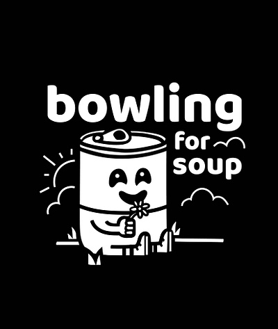 Bowling For Soup // Soup Can band merch band tee bowling for soup character character design cute design funny happy illustration kid merch design music pop punk shirt design t shirt design vector