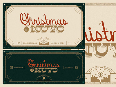 Christmas at NUVO 🏙️ branding christian christmas church church design columbus geometric graphic design holiday hoodzpah illustration retro texture typography vintage winter