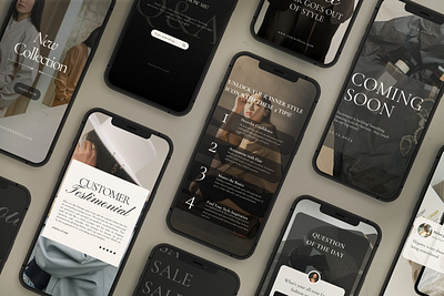 Aesthetic Instagram Story Templates for Canva aesthetic templates canva templates elegant social media instagram instagram post design instagram story design instagram templates social media design