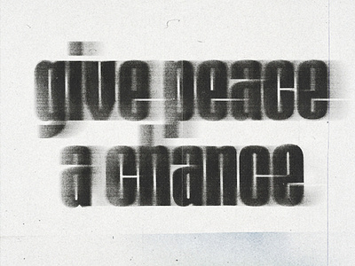 Give Peace a Chance affluent black bold bw display effect font font display free font line logotype newspaper paper peace photocopy print prominent scan typeface white