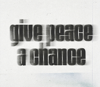 Give Peace a Chance affluent black bold bw display effect font font display free font line logotype newspaper paper peace photocopy print prominent scan typeface white
