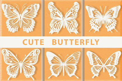 Kraft Cute Butterfly Collection pattern