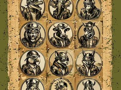 The Boys In My Motorcycle Club alligator angels bear biker bison club cow dog elephant gang hells helmet leather jacket lion lizard parrot rino