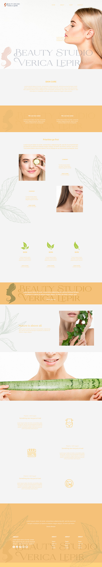 Beauty Studio second variant branding graphic design illustrator logo photoshop ui uiux web website xd