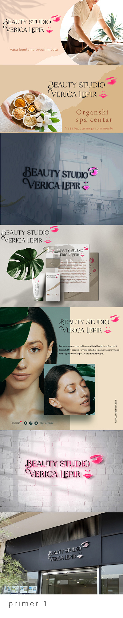 Beauty studio fourth variant branding graphic design illustrator logo mockyp motion graphics ui