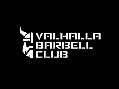 Valhalla Barbell Club barbell brand branding gym illustrator logo valhalla viking