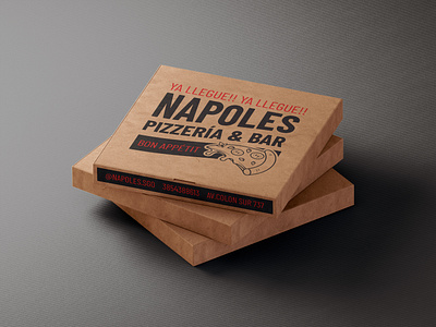 Caja de pizza para Nápoles design graphic design