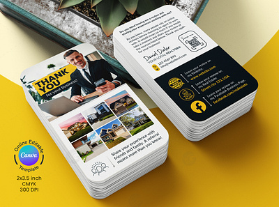 Real Estate Referral/Review Request Card Canva Template referral request card