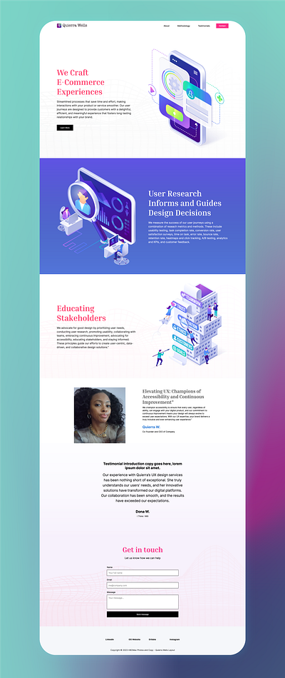 Dynamic UX Mastery: Figma & Webflow for Digital Marketing 3d blue chart design digital figma gradient isometric laptop mockup pink portfolio ui ux website