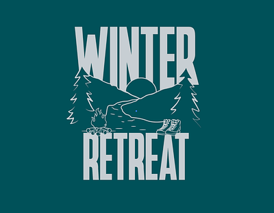 Winter Retreat Promo church church marketing design promotion retreat vector winter