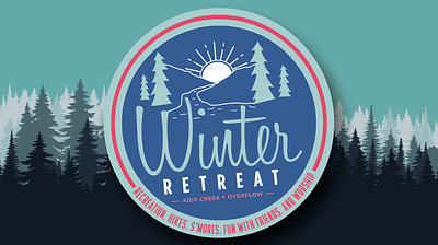 Winter Retreat Graphic church church marketing retreat trees vector winter