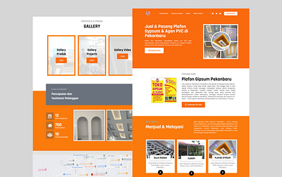 Material Sales Website landing page web design website