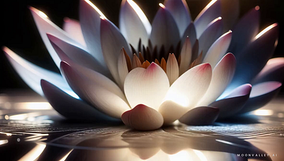 Flower Of Lotus Dropping Reflection animation graphic design