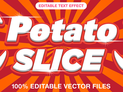 Potato Slice 3d text style effect 3d 3d text effect attractive background chocolate background cookies design graphic design illustration potato potato background potato slice text effect potato text slice template slicers vector vector text vector text mockup