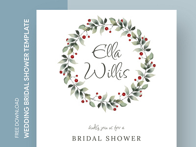 Winter Wedding Bridal Shower Free Google Docs Template bachelorette bridal bridal fête bridal shower docs free google docs templates free template free template google docs google google docs hen party hootenanny invitation invite shower template templates wedding winter