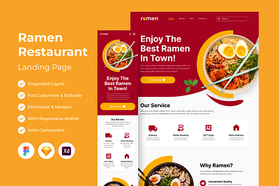 Ramen - Restaurant Landing Page foods