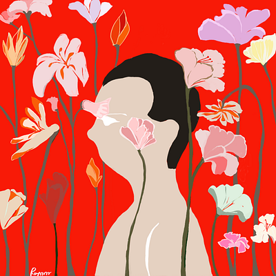 flower boy - illustration graphic design