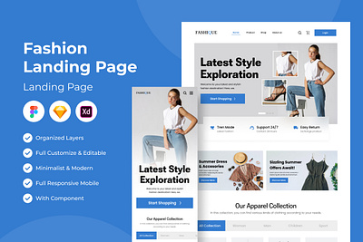 Fashique - Fashion Landing Page page