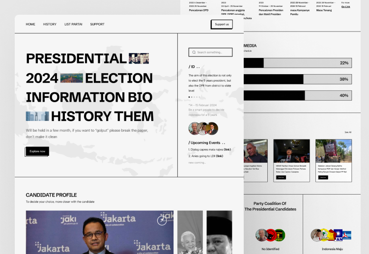 Presidential Election - info candidate branding design graphic design landingpage typography ui ux website