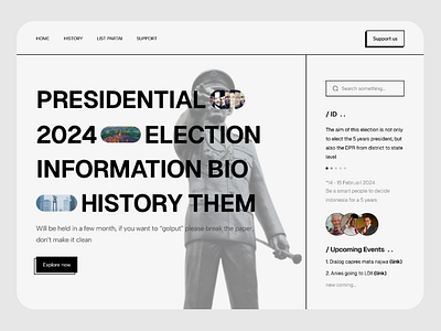 Presidential Election - info candidate branding design graphic design landingpage typography ui ux website