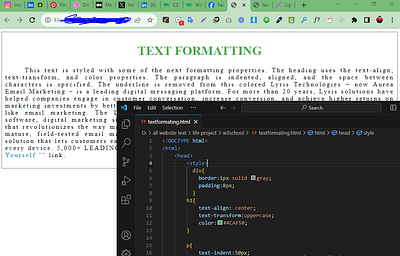 TEXT FORMATTING/.css🎯 css html javascript website