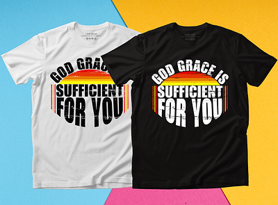 TYPOGRAPHY T-SHIRT DESIGN branding design font god grace graphic design greatful illustration motivational product quotes t shirt tees text typography vector