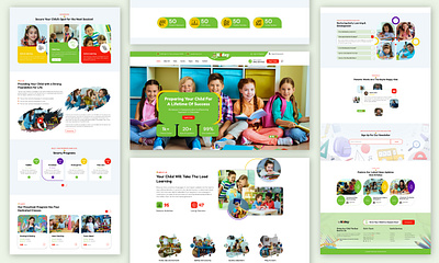 Junior school multi page website design concept figma graphic design junior school uiux we design website xd design