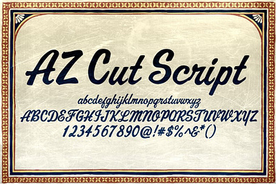 AZ Cut Script Free Download az cut script hand drawn script