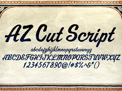 AZ Cut Script Free Download az cut script hand drawn script