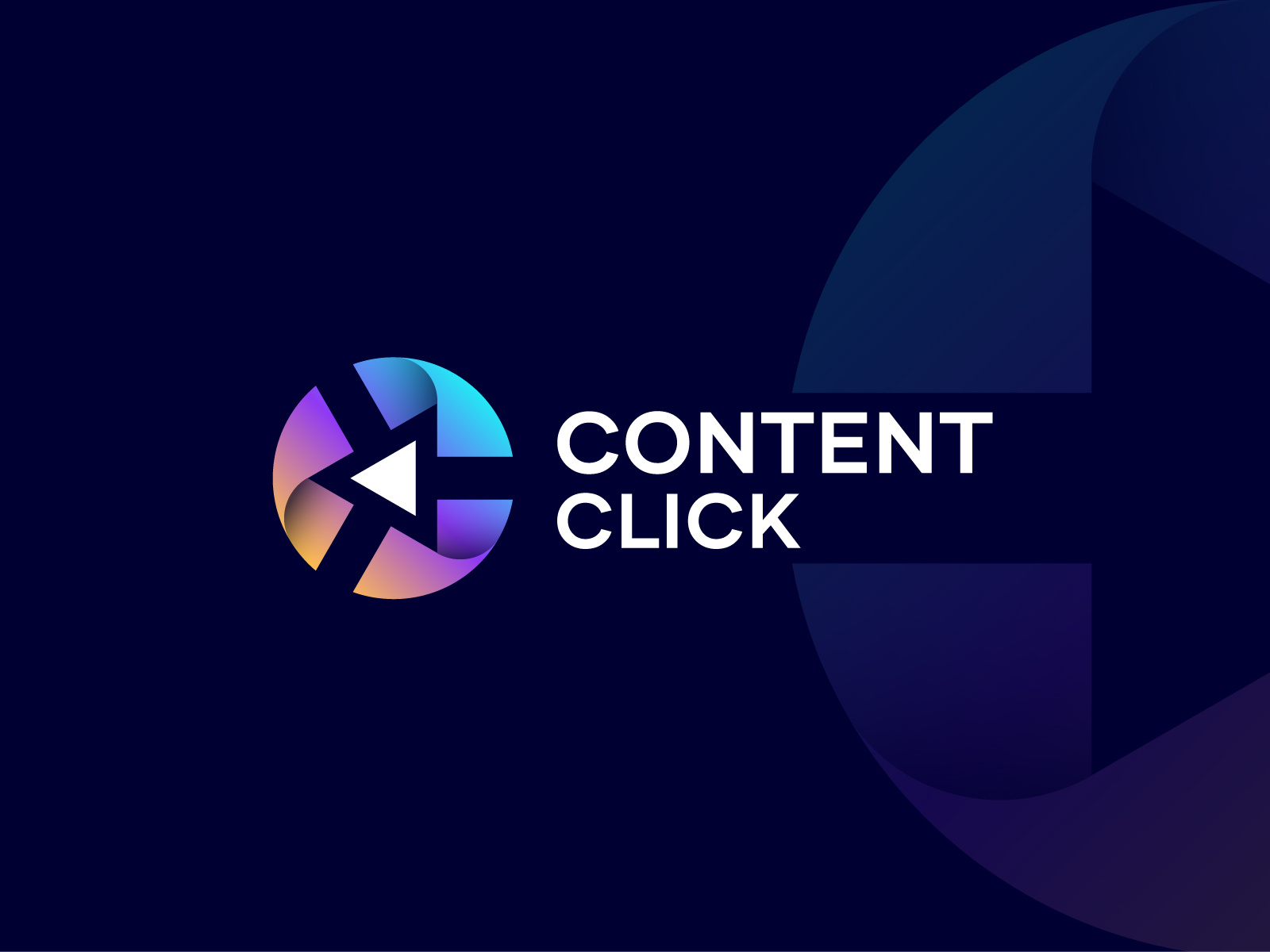 Content Click, Click Trap, TriArrow logo 99designs @rtist branding click content gradient icon identity jklmnopqrstuvwxyzabcdefgh lead generation logo logo designer mark media agency minimalist logos modern startup symbol tech top
