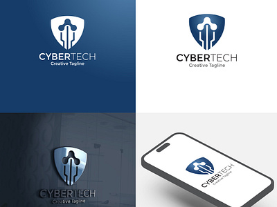 CYBER TECH LOGO art branding business logo creative logo design graphic design illustration logo logo design logo designer logo maker minimal logo tech logo technology logo ui