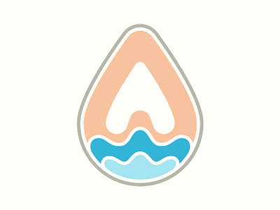 Letter A Water 99design daily logo letter a letter a water logo mark water water logo wave wave logo yoga perdana