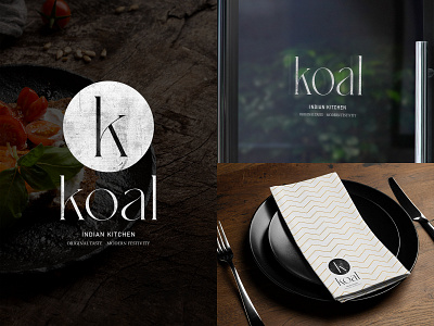 Logo Design for Koal 2d 2d art brand branding design digital digital art food food logo graphic design identity branding illustration indian indian food logo minimal modern restaurant