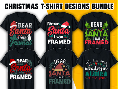 Christmas t shirt design bundle design