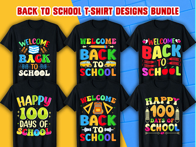 Back to School T-shirt Designs Bundle design