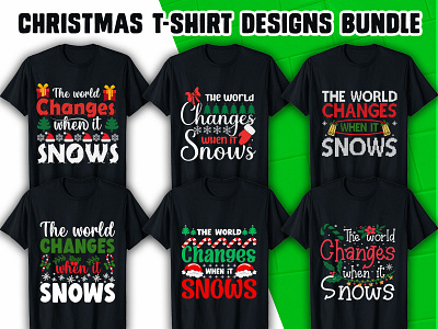 CHRISTMAS T-SHIRT DESIGNS BUNDLE design