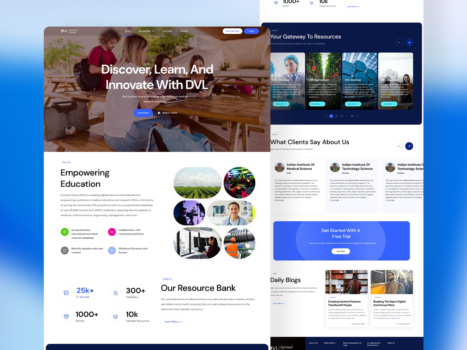 Digital Library site ( UI Design ) by Sushant Jadhav on Dribbble