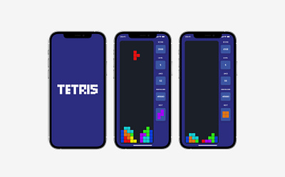 Tetris game UI app design figma game game ui tetris ui