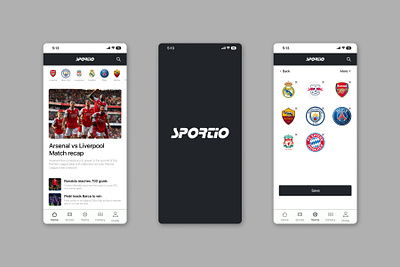 Sportio- a football app app figma football soccer ui ux