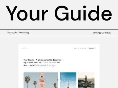 Your guide- a travel blog design figma landing page travel ui ux web design