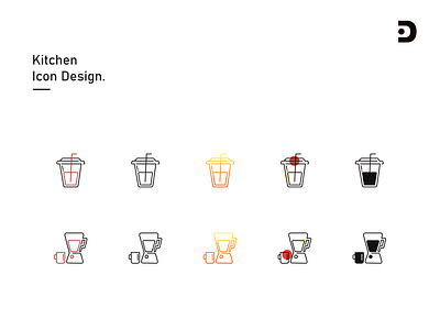 Kitchen Icon Set adobe illustration artwork design drink food graphic design icon icon set icons illustration kitchen kitchen icon kitchen icon set tools